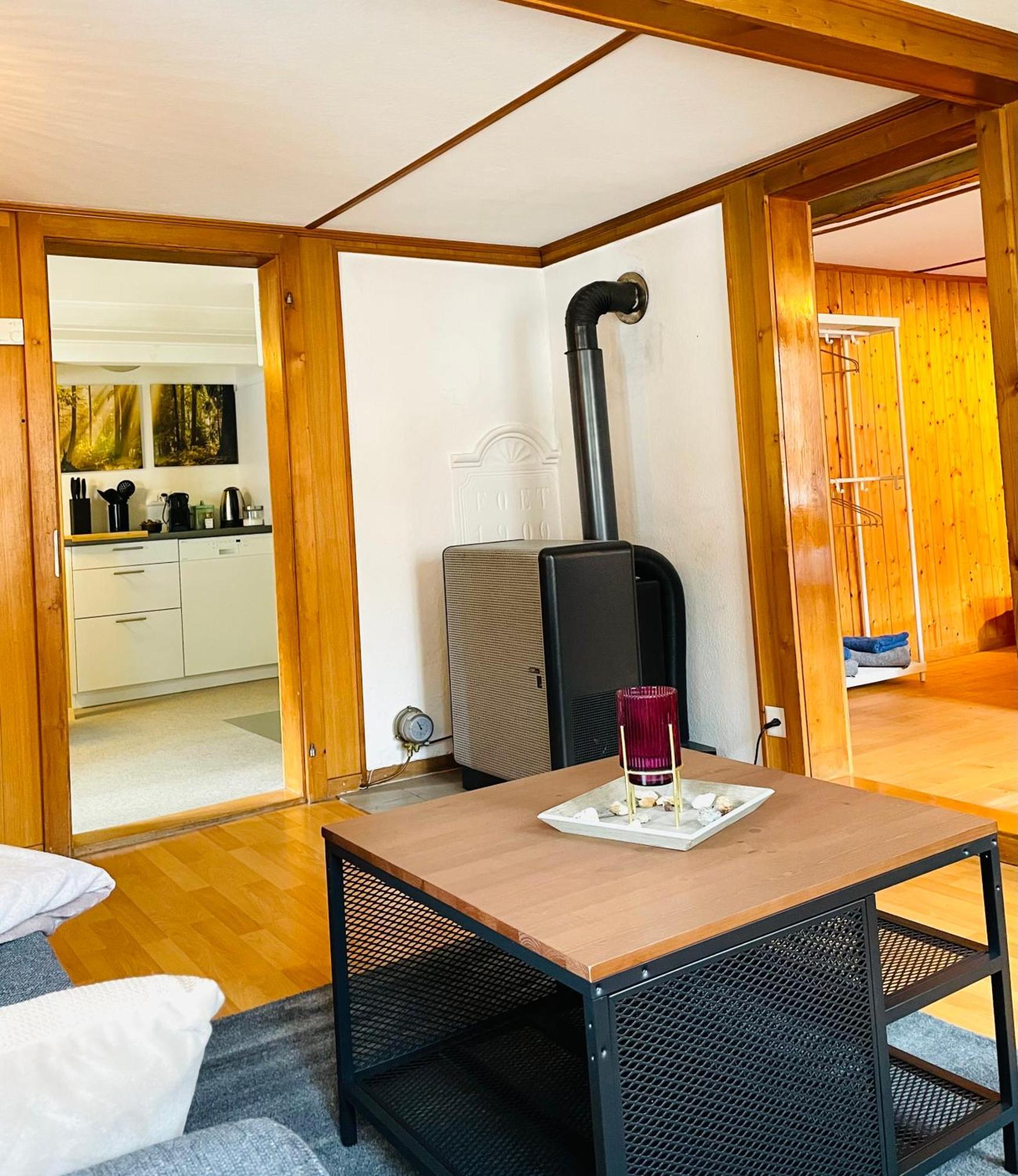Lovely & Great Equipped Wooden Alp Chalet Flat Kandersteg Dış mekan fotoğraf